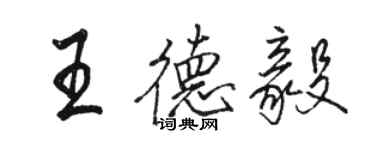 駱恆光王德毅行書個性簽名怎么寫