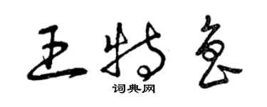 曾慶福王特魯草書個性簽名怎么寫