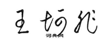 駱恆光王坷非草書個性簽名怎么寫