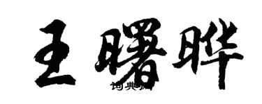 胡問遂王曙曄行書個性簽名怎么寫