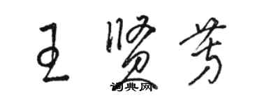 駱恆光王賢芳草書個性簽名怎么寫