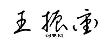 梁錦英王振沖草書個性簽名怎么寫
