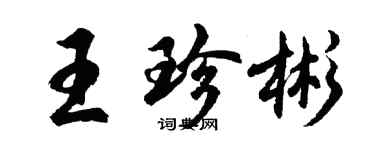 胡問遂王珍彬行書個性簽名怎么寫