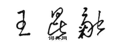 駱恆光王昆融草書個性簽名怎么寫