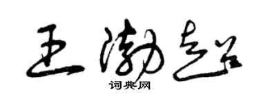 曾慶福王渤超草書個性簽名怎么寫