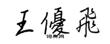 王正良王優飛行書個性簽名怎么寫