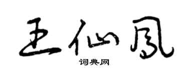 曾慶福王仙鳳草書個性簽名怎么寫