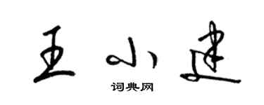 梁錦英王小建草書個性簽名怎么寫