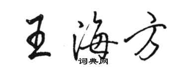 駱恆光王海方行書個性簽名怎么寫