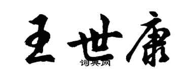 胡問遂王世康行書個性簽名怎么寫