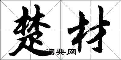 胡問遂楚材行書怎么寫