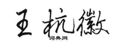 駱恆光王杭徽行書個性簽名怎么寫