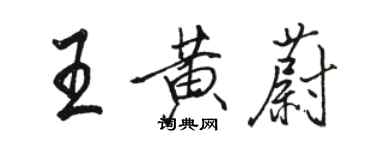 駱恆光王黃蔚行書個性簽名怎么寫