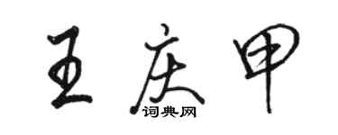 駱恆光王慶甲行書個性簽名怎么寫