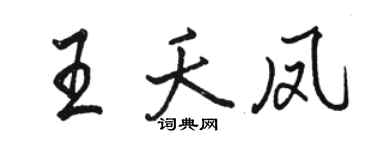 駱恆光王夭鳳行書個性簽名怎么寫