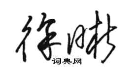 駱恆光徐晰草書個性簽名怎么寫