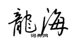 王正良龍海行書個性簽名怎么寫