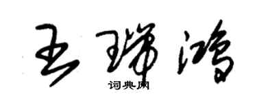 朱錫榮王瑞鴻草書個性簽名怎么寫