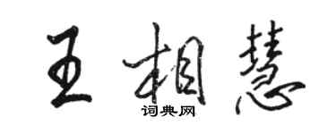 駱恆光王相慧行書個性簽名怎么寫