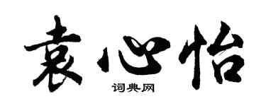 胡問遂袁心怡行書個性簽名怎么寫