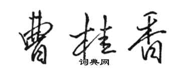 駱恆光曹桂香行書個性簽名怎么寫