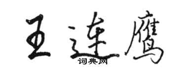 駱恆光王連鷹行書個性簽名怎么寫