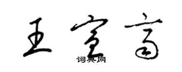 梁錦英王宣齊草書個性簽名怎么寫