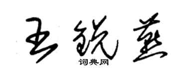 朱錫榮王銳燕草書個性簽名怎么寫