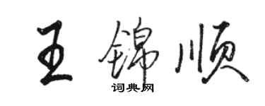 駱恆光王錦順行書個性簽名怎么寫