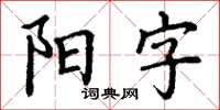 丁謙陽字楷書怎么寫