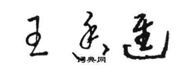 駱恆光王香進草書個性簽名怎么寫