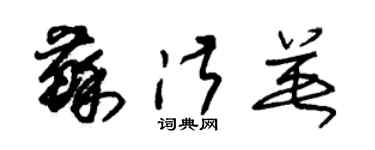 朱錫榮蘇淑英草書個性簽名怎么寫