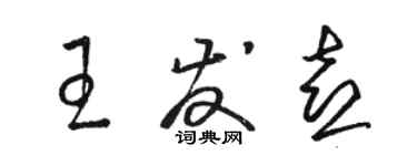 駱恆光王發喜草書個性簽名怎么寫