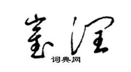 梁錦英崔潤草書個性簽名怎么寫