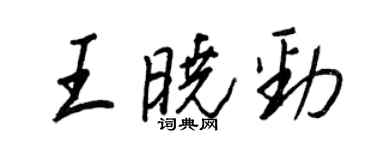 王正良王曉勁行書個性簽名怎么寫