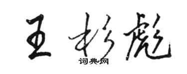 駱恆光王杉彪行書個性簽名怎么寫