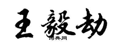 胡問遂王毅劫行書個性簽名怎么寫