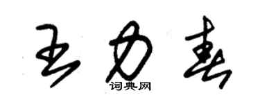 朱錫榮王力春草書個性簽名怎么寫