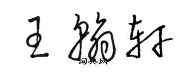 駱恆光王翰軒草書個性簽名怎么寫