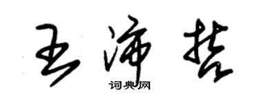 朱錫榮王沛哲草書個性簽名怎么寫