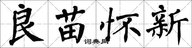 翁闓運良苗懷新楷書怎么寫