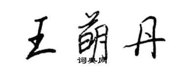 王正良王萌丹行書個性簽名怎么寫