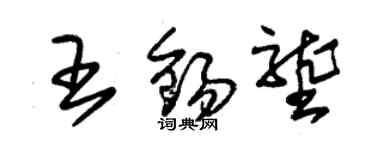 朱錫榮王錫壟草書個性簽名怎么寫