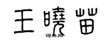 曾慶福王曉苗篆書個性簽名怎么寫