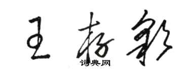 駱恆光王存彩草書個性簽名怎么寫