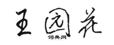 駱恆光王園花行書個性簽名怎么寫