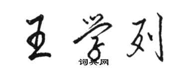 駱恆光王學列行書個性簽名怎么寫