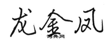 駱恆光龍金鳳行書個性簽名怎么寫