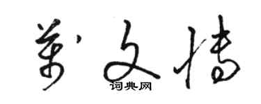 駱恆光萬文博草書個性簽名怎么寫