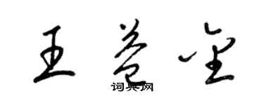 梁錦英王益金草書個性簽名怎么寫